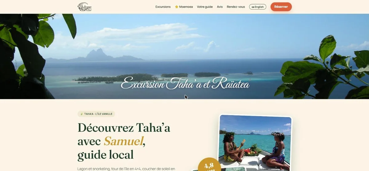 Site Heremana Tours Taha’a