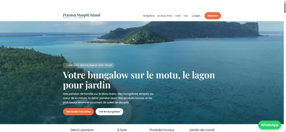 Site Pension Maupiti Island